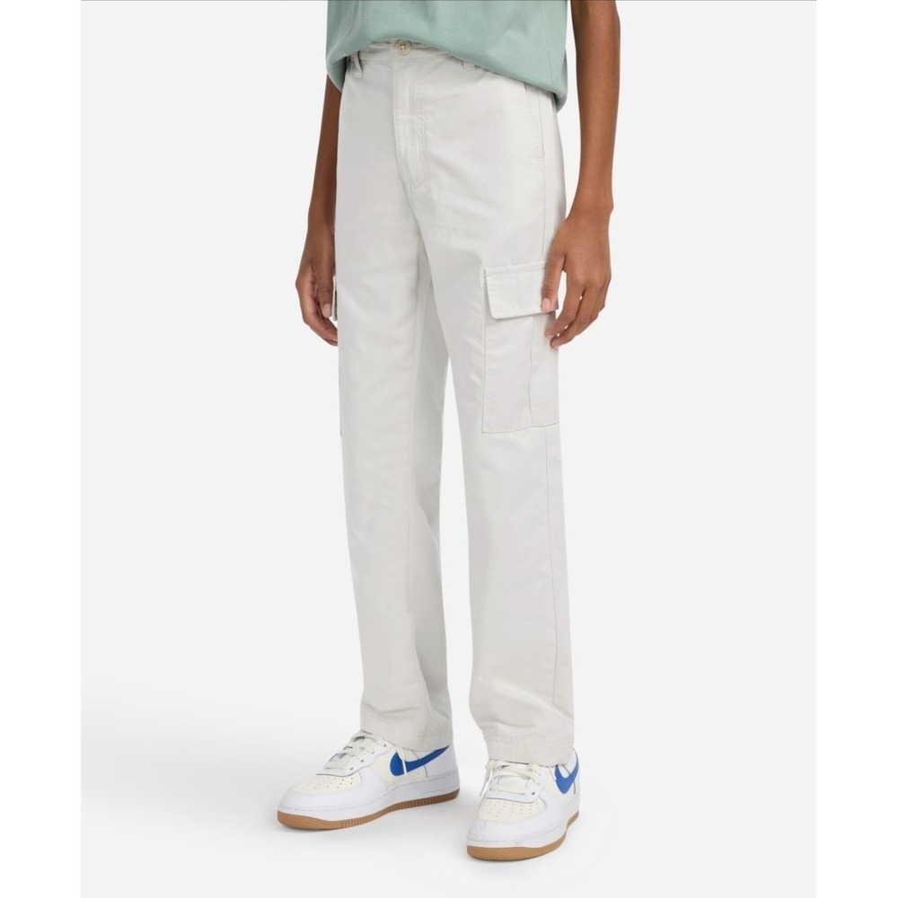 NWT Abercrombie Loose Clean Cargo‎ Pants Big Kids Boys 15/16 Pumice Stone